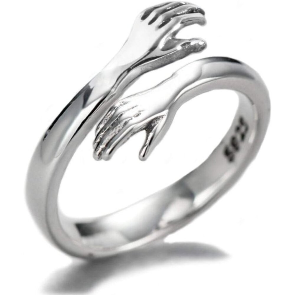Men's Original Come to My Arm 925 Sterling Silver Adjustable Hug Ring